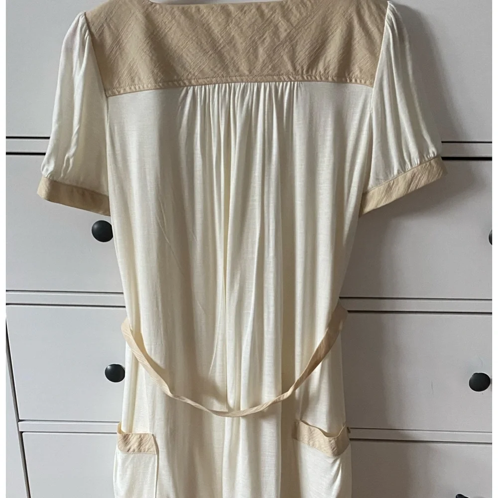 To The Max Ivory And Beige Belted Sundress, S. - Picture 5 of 5